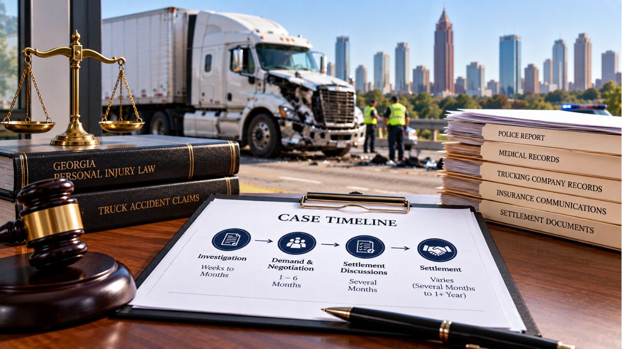 how long does a truck accident case take to settle in ga